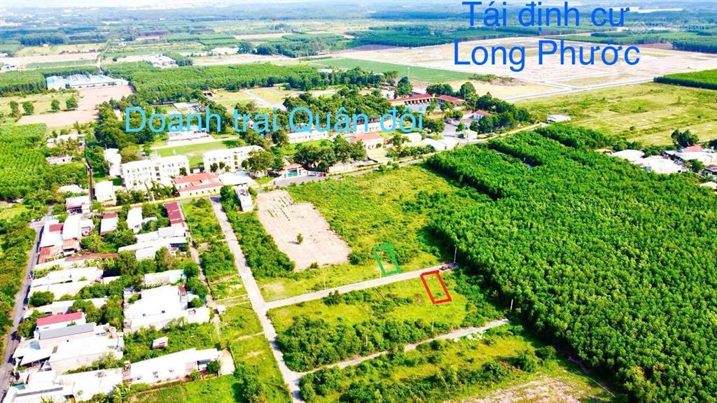 Đất ngộp long phước 1.35 tỷ, hỗ trợ vay 5x20m, full thổ cư, dân đông, gần doanh trại quân đội