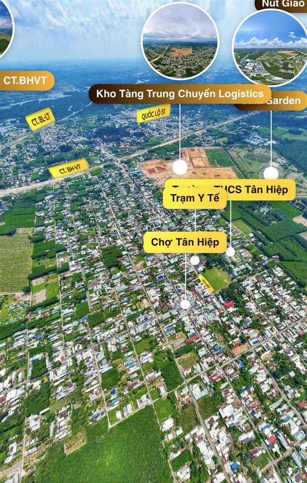 Đất tân hiệp 1.19 tỷ bàn cờ, cạnh đường liên 3 xã, sổ sẵn công chứng, hỗ trợ vay, cạnh kcn bàu cạn