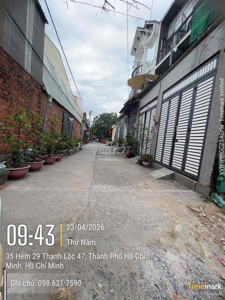 Đất Ngang 5m hiếm có- ngay Thạnh Lộc 47