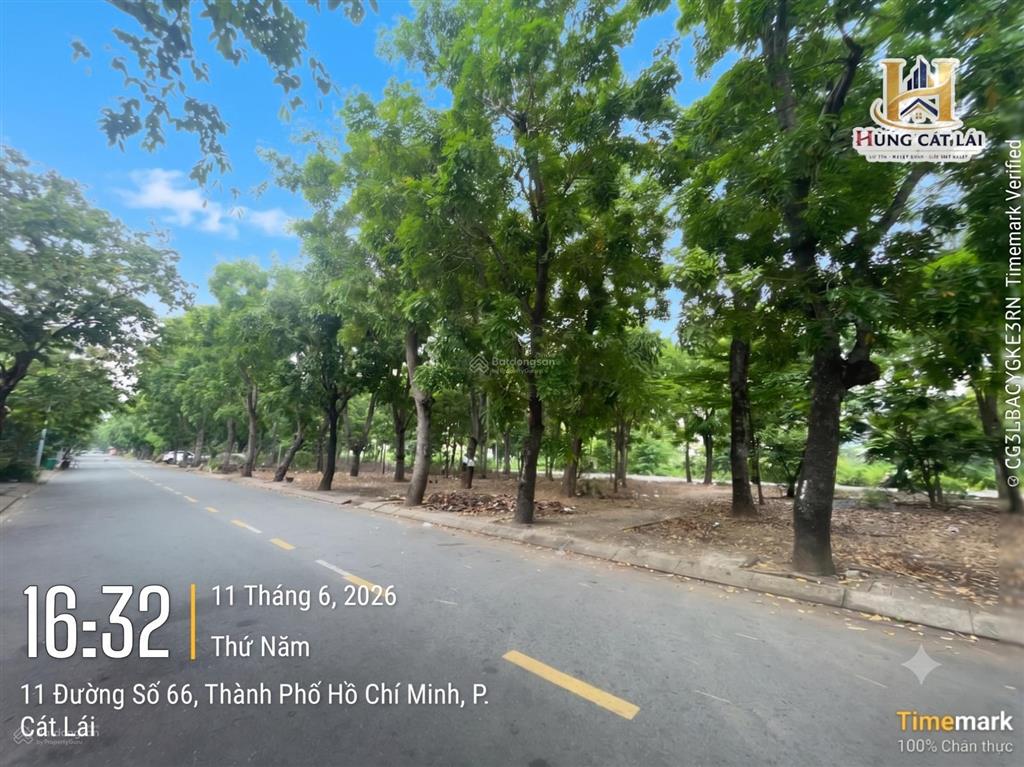 Hùng cát lái  bán lô sổ đỏ 100m2 mt đường đôi công viên rộng 48m, đông bắc, shr, giá chỉ 85 tr/m2