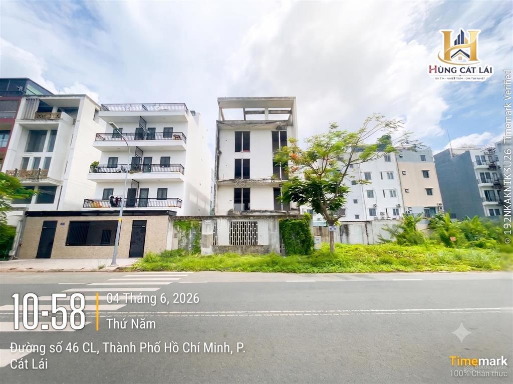 Bán nhà phố 1 trệt 4 lầu cát lái  dt 11.7x17m (199.1m2)  giá chỉ 21 tỷ  shr  làm chdv siêu tốt