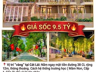 Hùng cát lái  bán nhà phố citi bella 2, dt 85m2, 1 trệt 2 lầu, đường 38 cl, đông nam, giá 9.5 tỷ