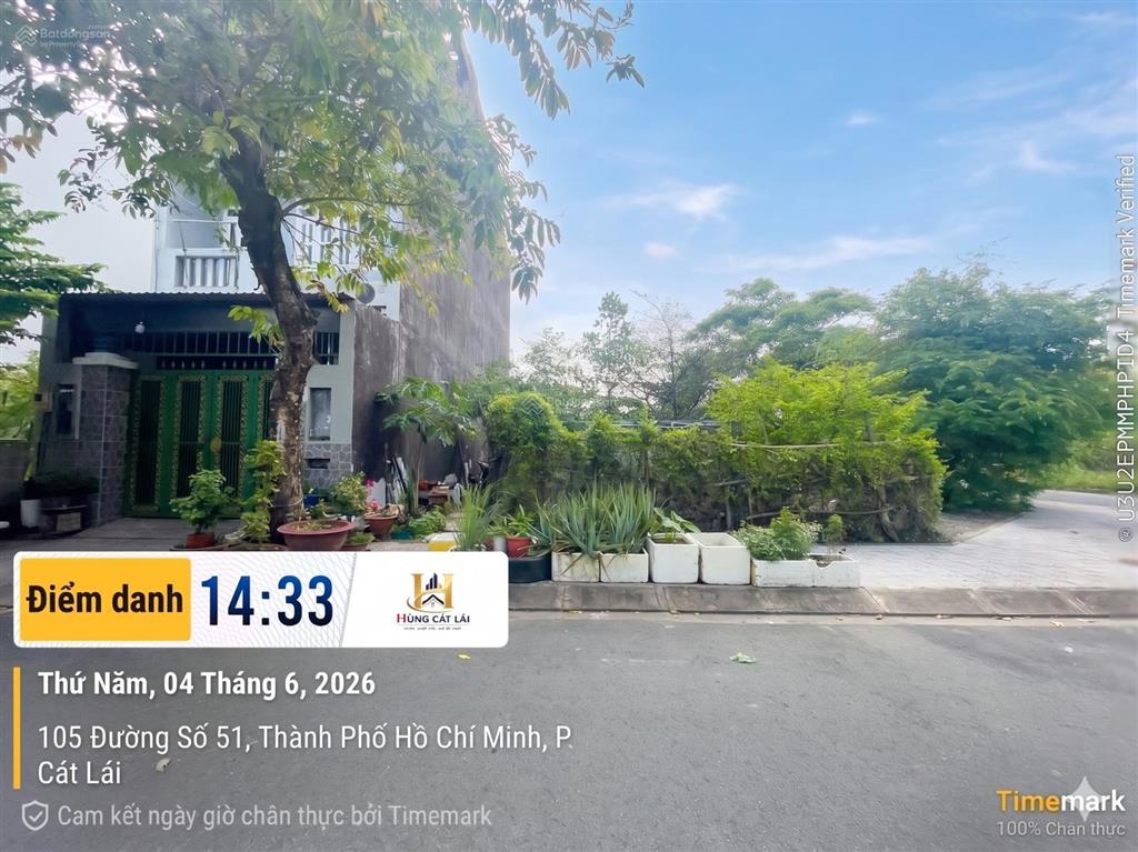 Bán đất sổ đỏ cát lái, khu c507, dt 5x20m (100m2), đường nhựa rộng 12m, giá chỉ 7 tỷ, vị trí đẹp