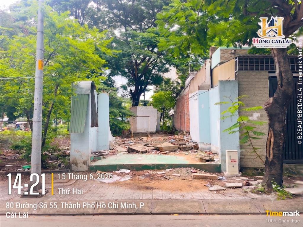 Bán lô sổ đỏ cát lái, khu c5  09, dt 5x20m, giá 75 triệu/m2, sau nhà có mảng xanh công viên đẹp