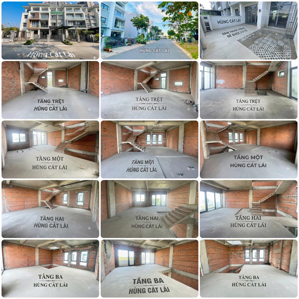 Bán nhà phố lavila 2 cát lái  dt 119m2  1 trệt 3 lầu  sân đậu 2 ô tô  nhà thô  giá 12 tỷ