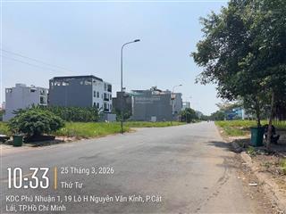 Bán đất lô góc hai mặt tiền dự án phú nhuận phường thạnh mỹ lợi q.2 cũ