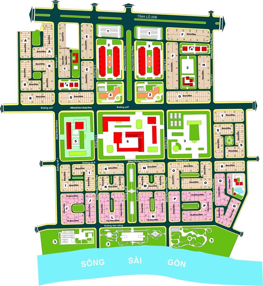Nền góc 2 mt lô b dự án huy hoàng, p. thạnh mỹ lợi, quận 2 (8x20m=147,5m²) giá 330tr/m2