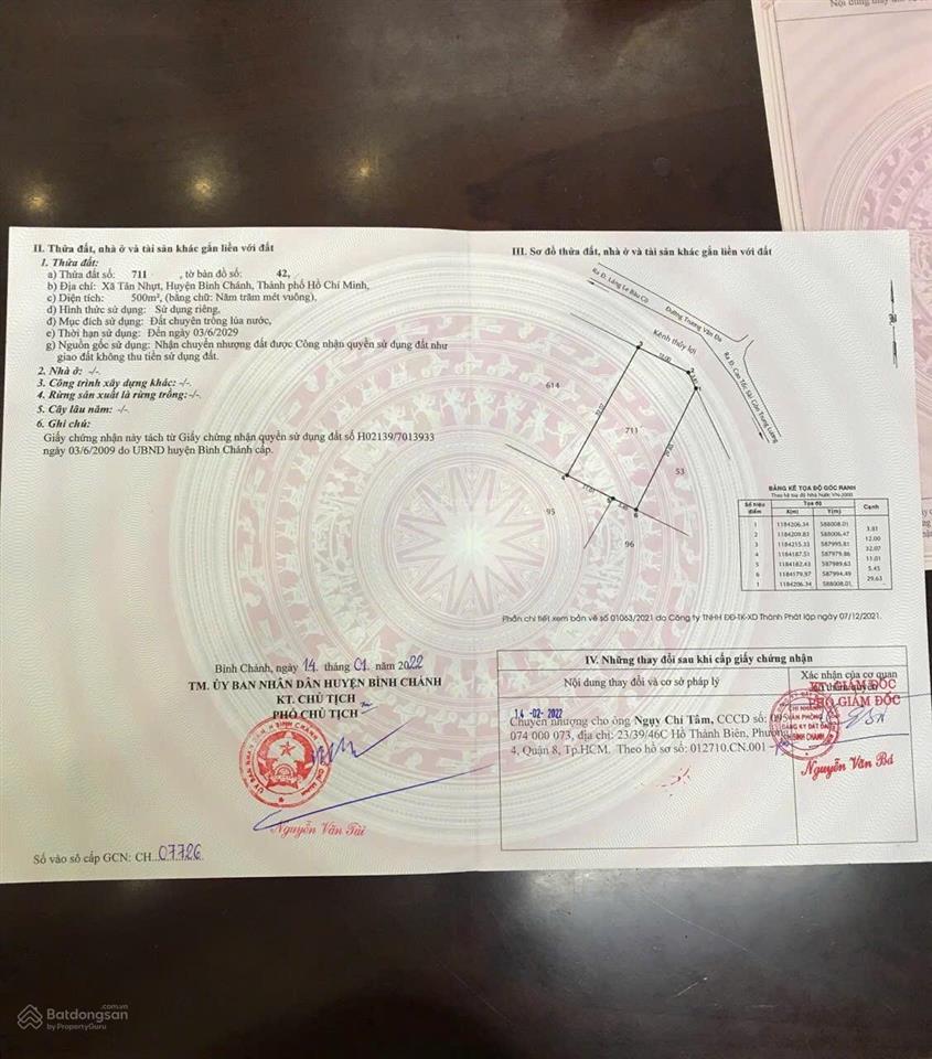 Cần bán 500m đất mt trương văn đa, tân nhựt thuận lợi làm nhà vườn