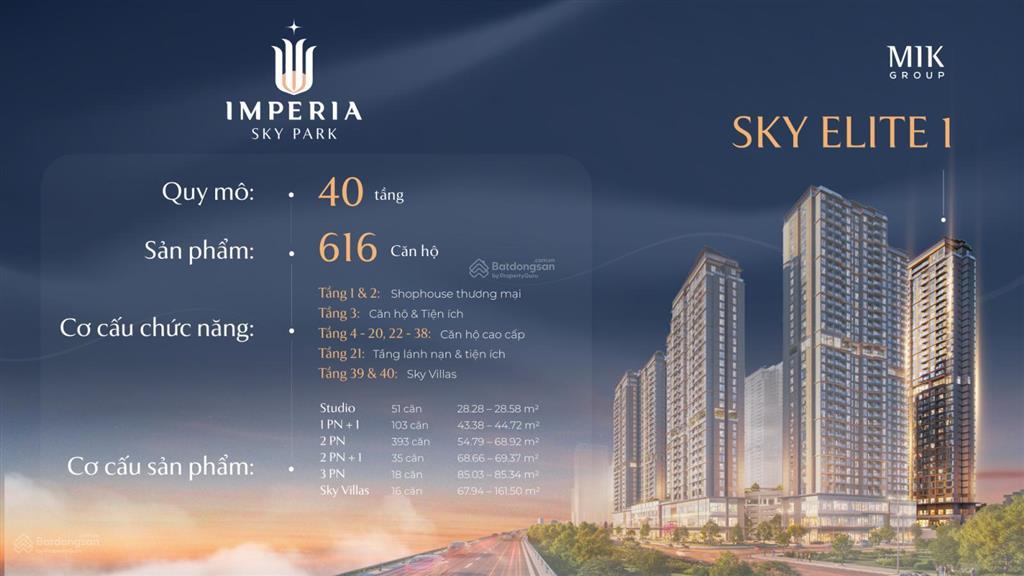 Imperia sky park  7 tầng để xe nổi | căn hộ 2pn | giá tốt thị trường