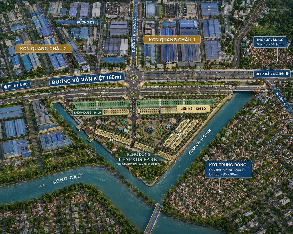 Bán đất nền dự án trung đồng cennexus việt yên