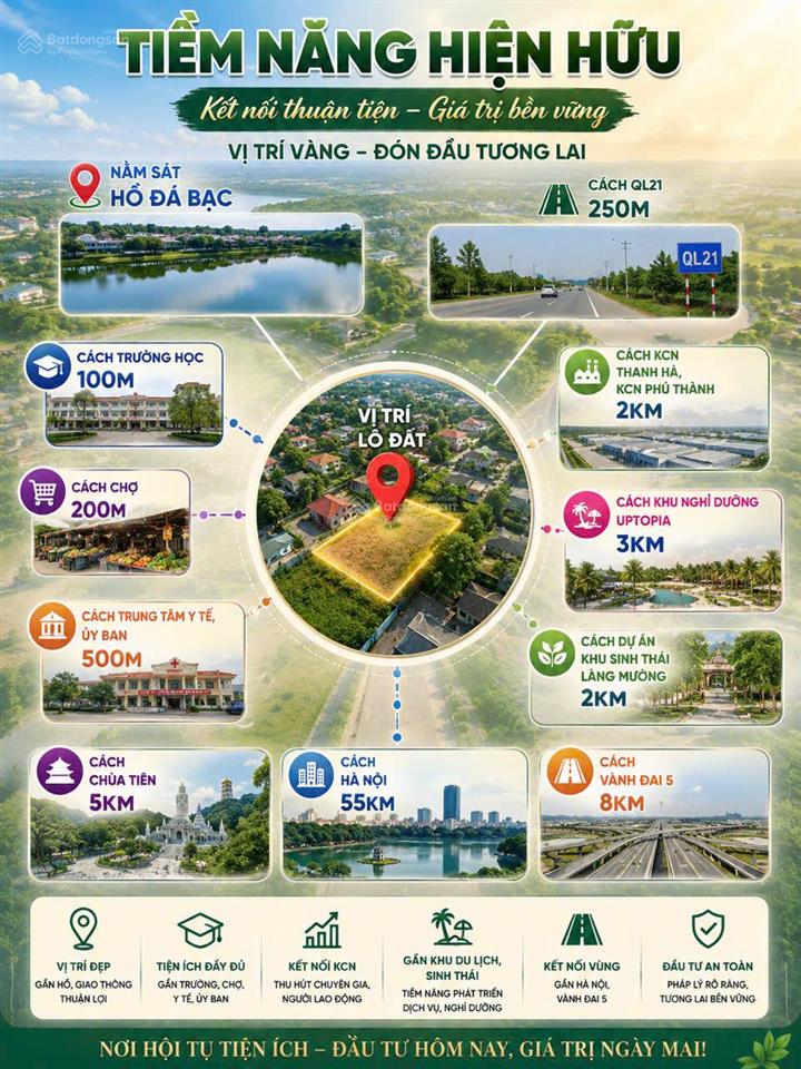 Chính chủ cần bán lô đất trục chính sát hồ đá bạc, gần uptopia resort