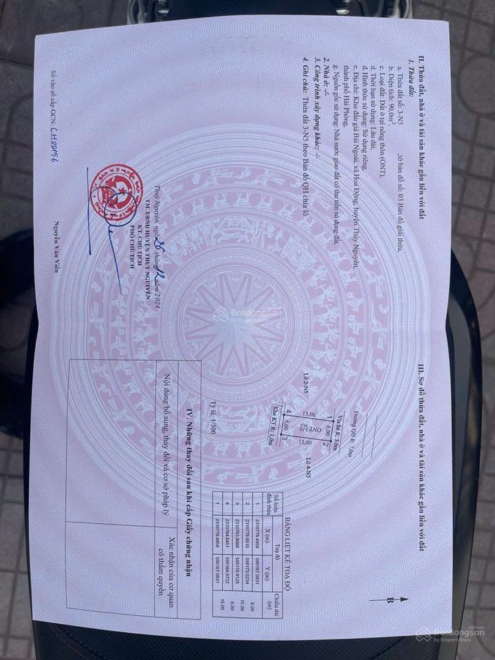 Bán đất 90m2 tại phường hoa động, thủy nguyên, hải phòng, giá 4,5 tỷ