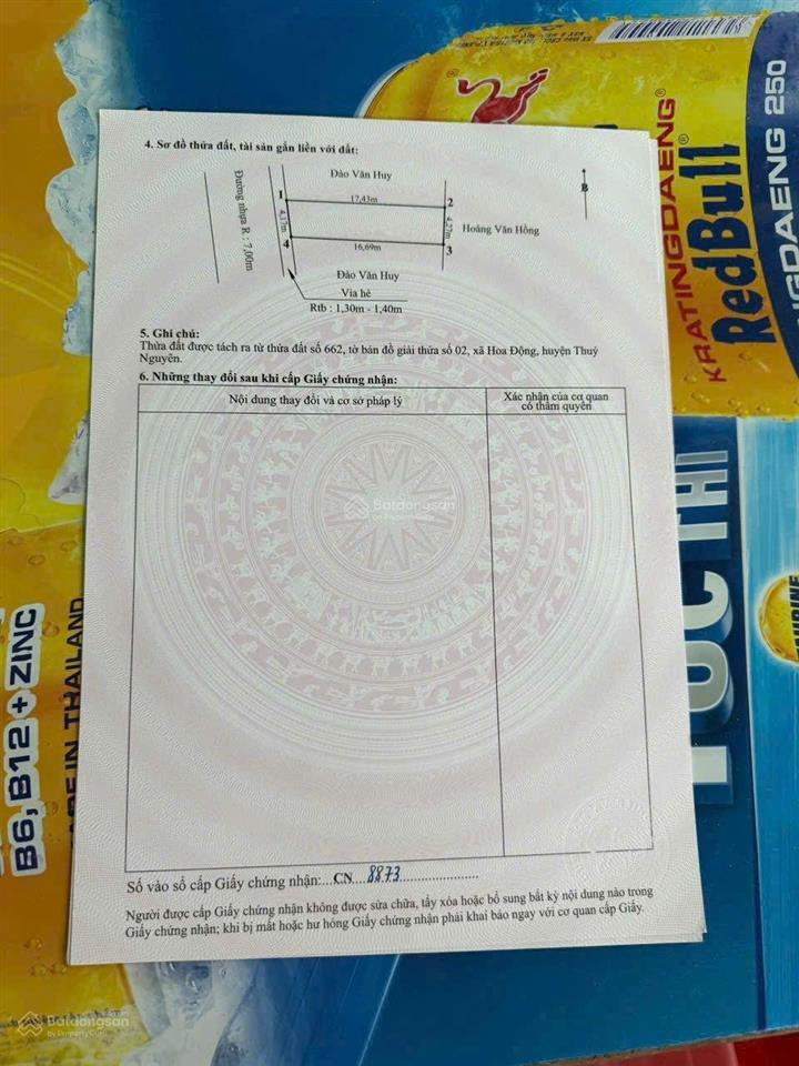 Bán gấp đất đẹp mặt đường hoa động, thủy nguyên, hải phòng, 3,65 tỷ, 71,6 m2