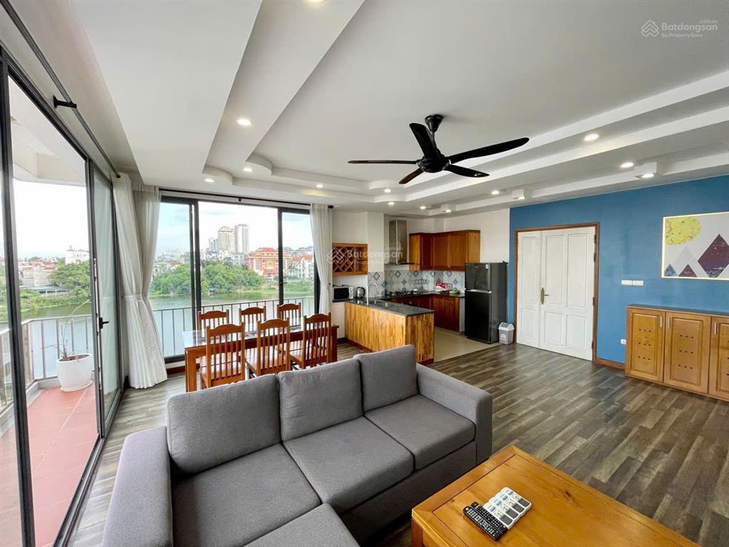 Bán tòa nhà dịch vụ apartments view hồ tây, hồ quảng bá 140m2 x 9 tầng, cho thuê 2tỉ/năm