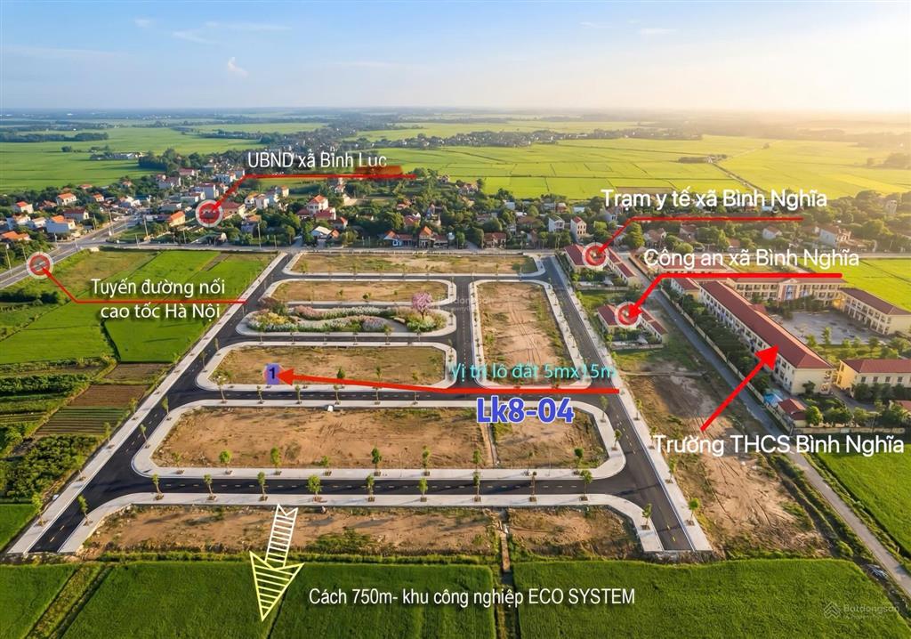 Chính chủ cần bán nhanh lô đất tại khu đấu giá bình nghĩa, ngay trung tâm hành chính xã bình nghĩa
