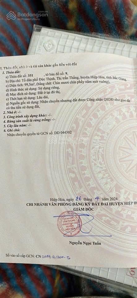 Chỉ với 1.4 tỷ quý anh chị và nhà đầu tư có ngay 1 lô góc 2 mặt tiền tại trung tâm thị trấn (cũ)