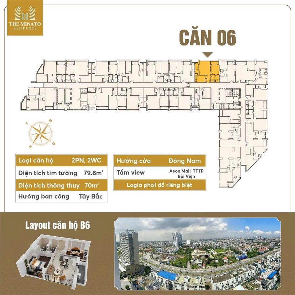 Bán căn 2pn the minato residence căn 06 phòng khách siêu rộng giá 3,2 tỷ