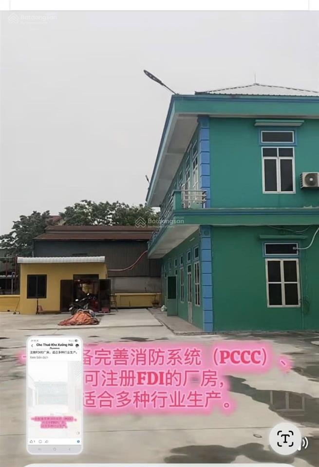 Cho thuê xưởng khuôn viên 6000m2 gia lộc, hải dương cũ