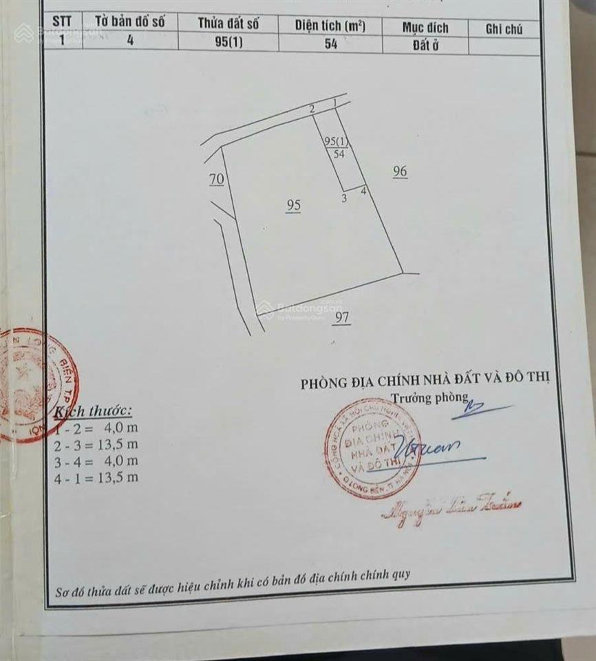 Chính chủ cần bán đất tại ngọc thụy  lb  ô tô 7 chỗ  gần trường pháp 54m2  12 tỷ hơn