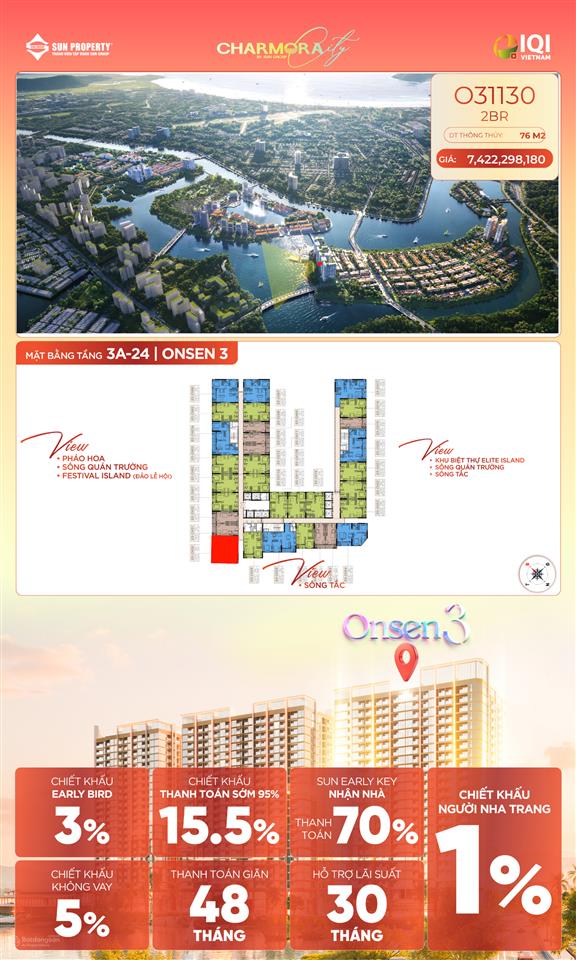 Kiều trinh  chamora city  2 căn góc đẹp hiếm trên 70m2 onsen 3 view biển và view pháo hoa