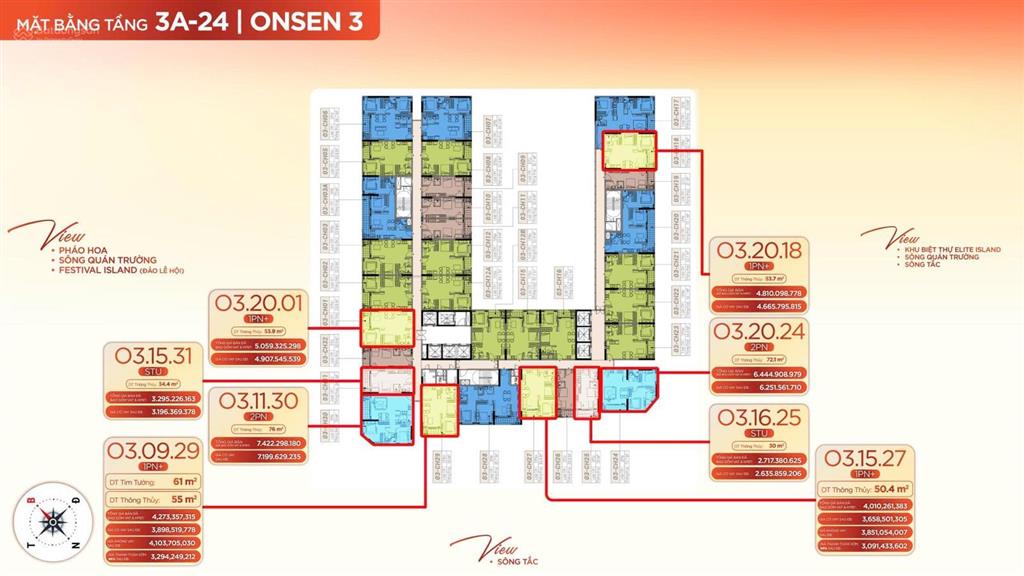Kiều trinh  chamora city  2 căn góc đẹp hiếm trên 70m2 onsen 3 view biển và view pháo hoa
