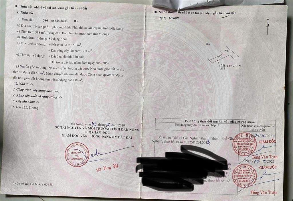 Bán đất mặt tiền đồng khởi  tp gia nghĩa | 10x38  có 50m² thổ cư