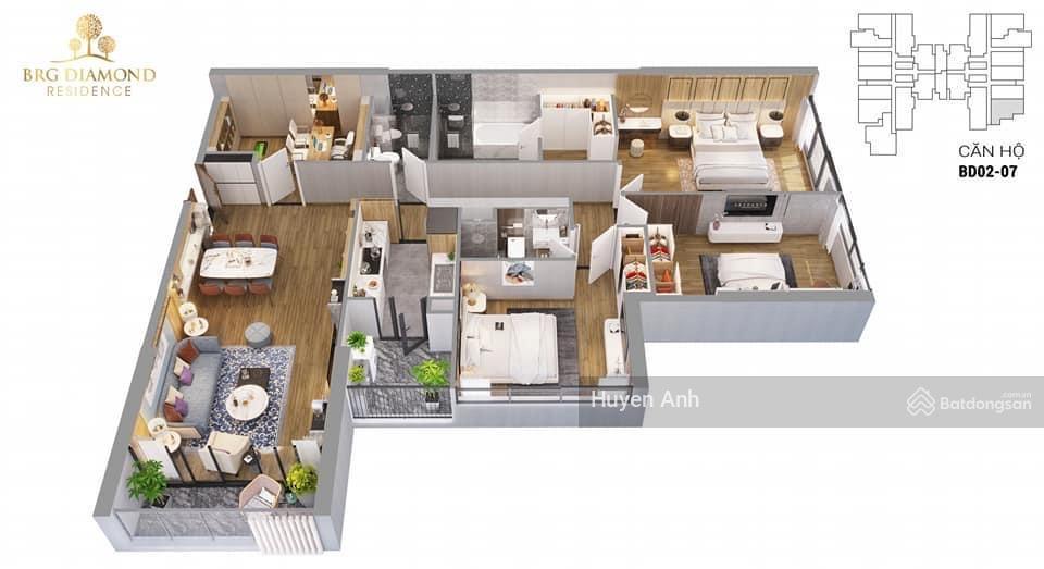 Chính chủ cần bán lại căn góc đông nam 146m2 dự án brg diamond residence lê văn lương cực hiếm