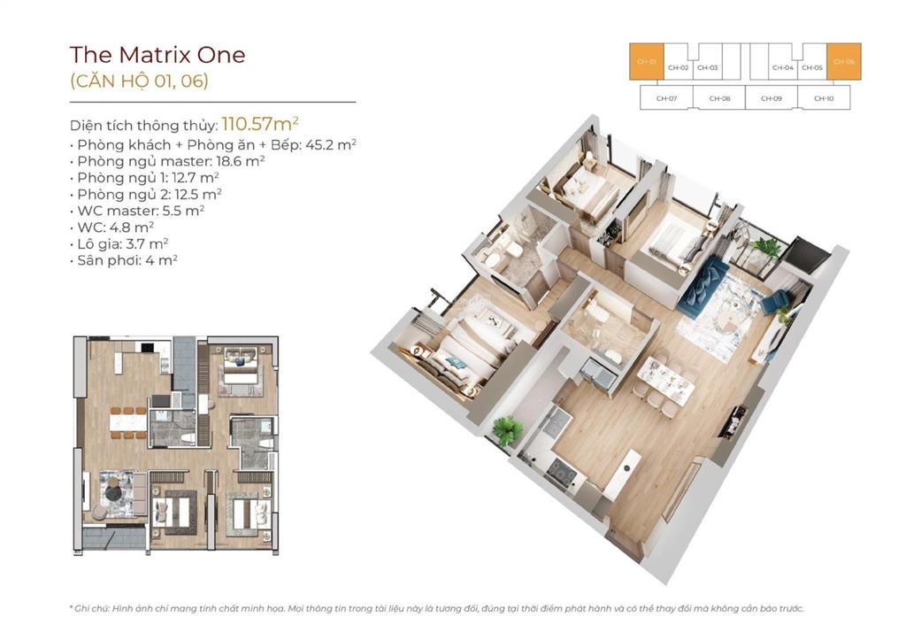 Bán căn góc 3pn giá tốt cao cấp the matrix one gđ1 lê quang đạo