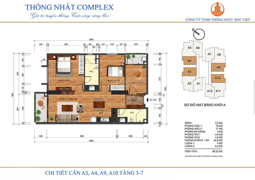 Chính chủ bán lại căn hộ 87m2 2pn+ tại tòa thống nhất complex 82 nguyễn tuân full đồ giá tốt