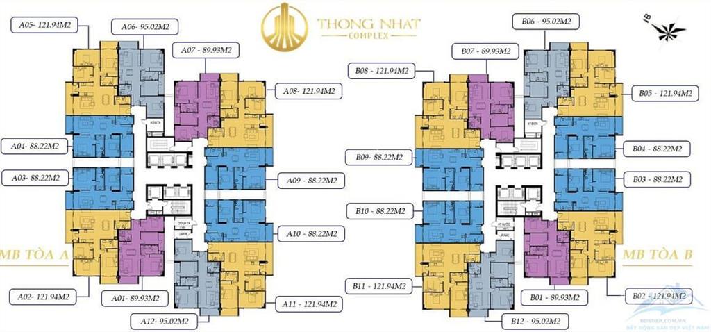 Chính chủ bán lại căn hộ 87m2 2pn+ tại tòa thống nhất complex 82 nguyễn tuân full đồ giá tốt
