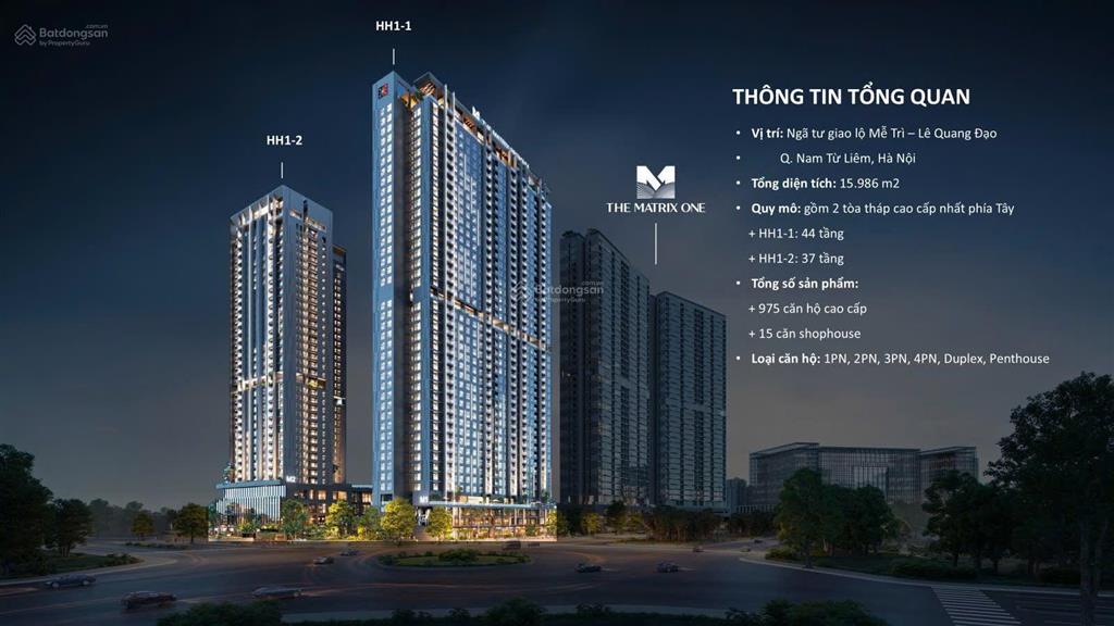 Bán 3pn góc trục hiếm 2 mặt thoáng dt 125m2 the matrix one premium tầng trung đẹp view đẹp