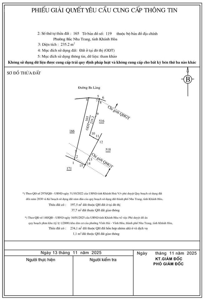Bán 233,4m2 đất mặt đường dương hiến quyền, vĩnh hoà, nha trang. vị trí đất cách biển 1phút đi bộ.