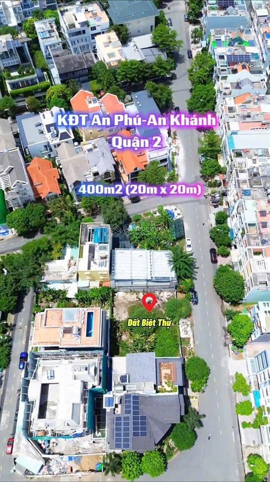 Bán gấp lô đất mặt tiền bùi tá hán an phú an khánh 20x20=400m2 gần lương định của q2
