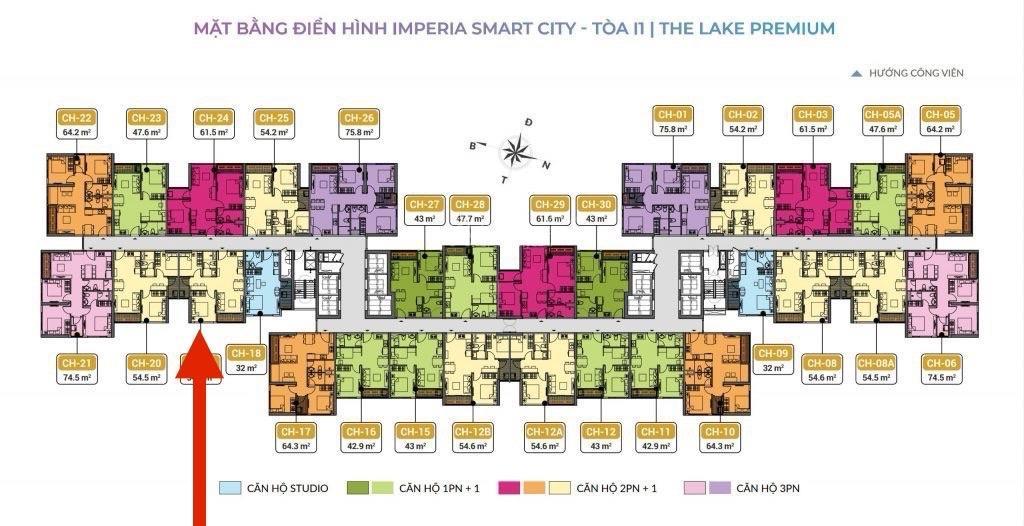 Chính chủ bán căn 2n1vs 55,5m2 dự án imperia smartcity giá 4,250 tỷ bao phí full đồ gỗ an cường xịn