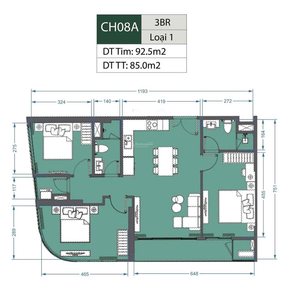 Chủ nhà gửi bán căn 3pn 85m2 trục 08a tòa a1 tầng trung dự án lmg giá rẻ 8,5 tỷ