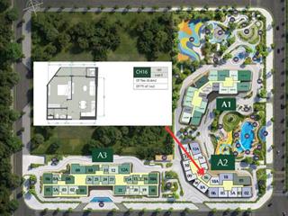 Bán căn 1pn diện tích lớn trục 16 tòa a2 tầng trung giá rẻ chỉ 4,1 tỷ ân hạn ls 0% đến 30/07/2027.