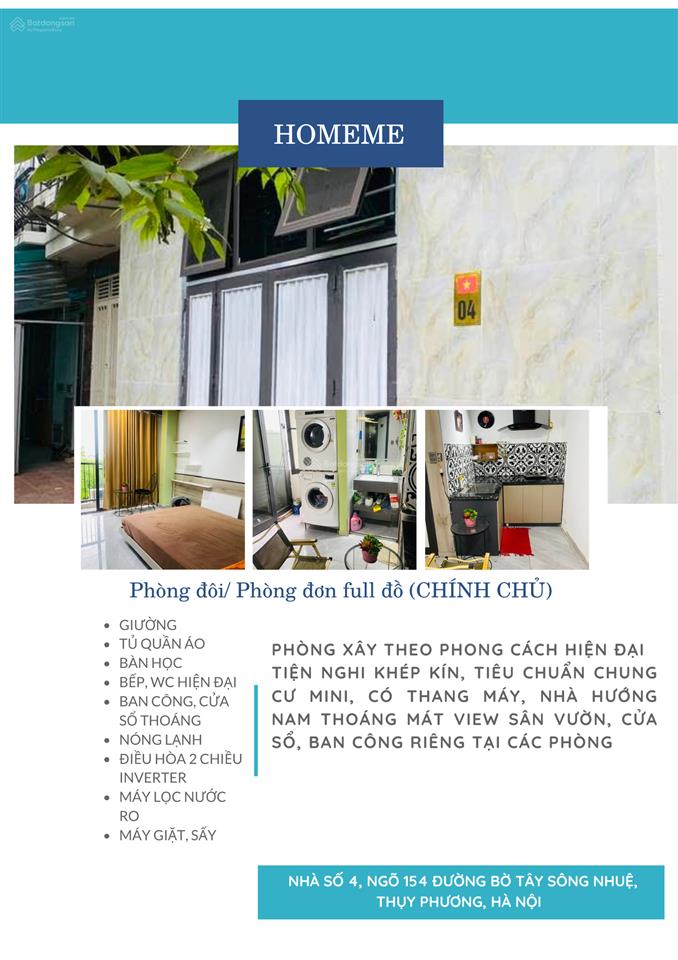 Cho thuê phòng trọ chính chủ tại cổ nhuế
