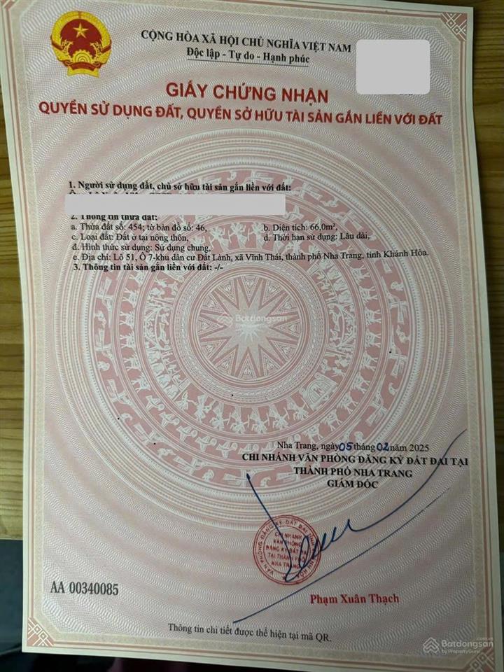 Bán lô đất 2tỷ650 tđc đất lành phù hợp đầu tư, xây nhà ở