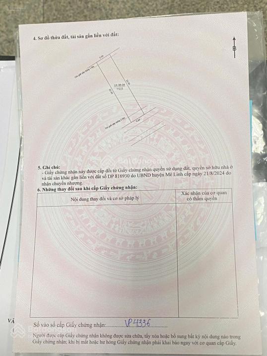 Đất đấu giá x1 tam đồng mê linh 2 mặt thoáng, hướng đn, cách 20m tới đường 100m, đối diện chung cư