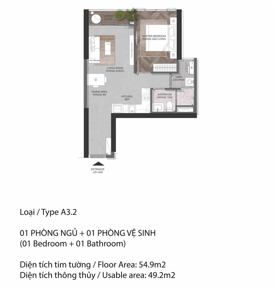 Cần bán căn 1pn eaton park giai đoạn 2, 54,9 m2, view thoáng về thành phố, 7 tỷ 68 gồm thuế phí