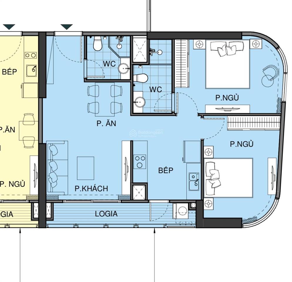 Bán căn góc beverly kính vòng cung 2pn+2wc 80m2 nhà mới hoàn toàn giá chỉ 5 tỷ (đã full vat+ kpbt)