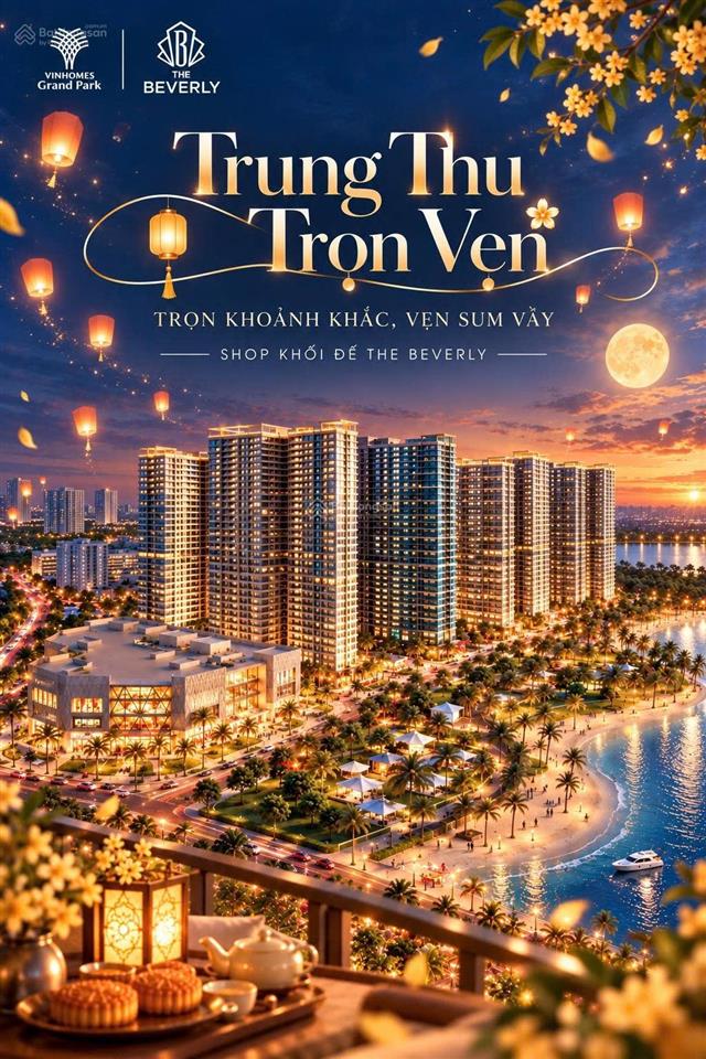 Bán shophouse tại the beverly  vinhomes grand park, giá ưu đãi 6,5 tỷ, 65m2