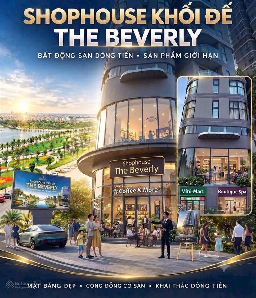 Bán shophouse tại the beverly  vinhomes grand park, giá ưu đãi 6,5 tỷ, 65m2