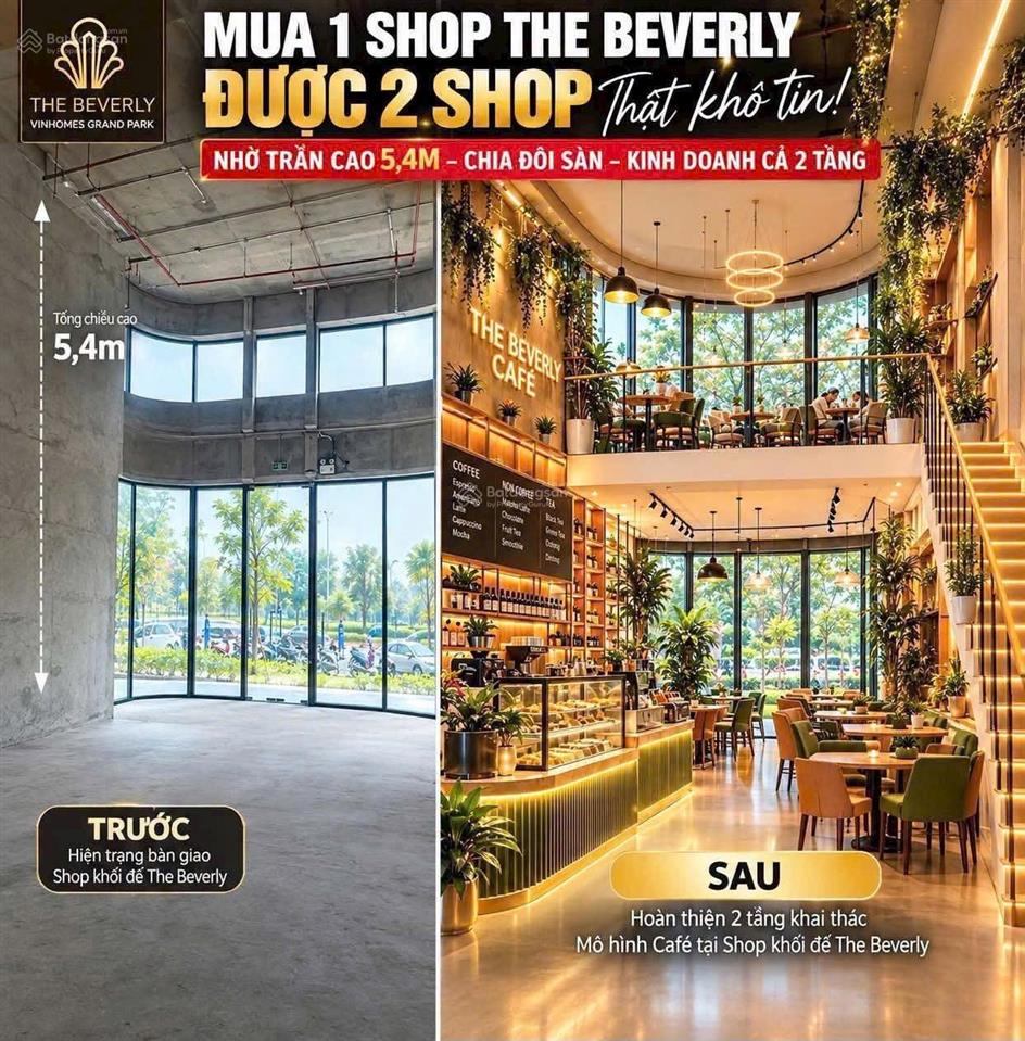 Bán shophouse tại the beverly  vinhomes grand park, giá ưu đãi 6,5 tỷ, 65m2