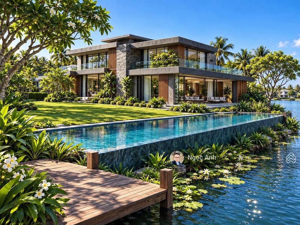 Bán biệt thự lô góc 2 mặt sông ecopark grand  the island, 980m2, mặt tiền 30m, giá 237 tỷ