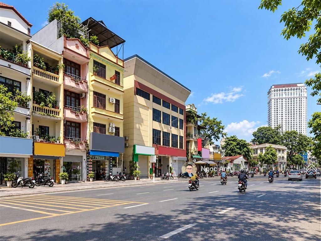 Cho thuê nhà mặt phố huỳnh thúc kháng, quận đống đa, 8 tầng + hầm, mặt tiền 6m, 150 triệu