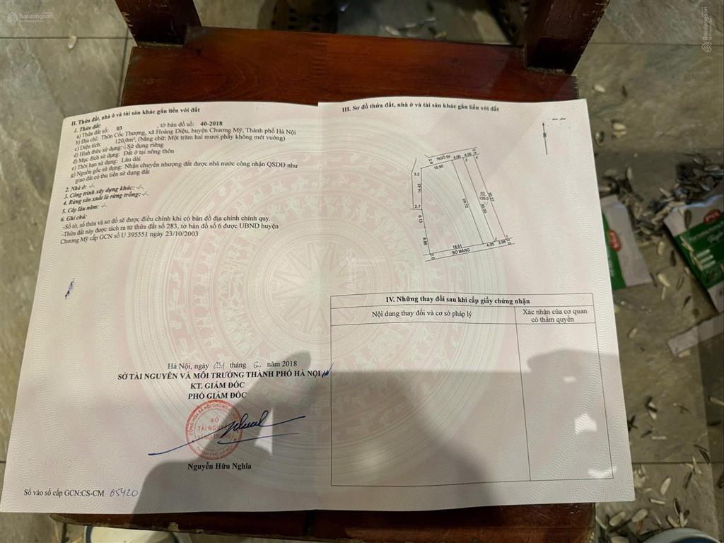 Bán đất hoàng diệu chương mỹ sát thị trấn kim bài thanh oai