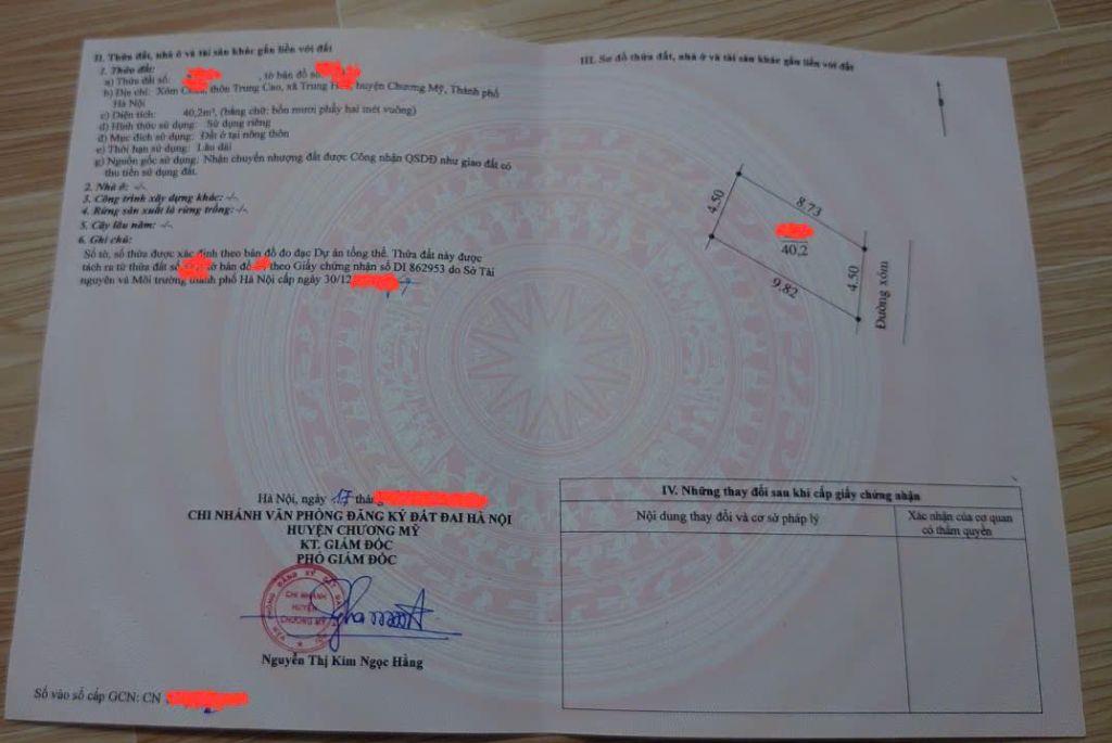 CHỈ HƠN 1 TỶ SỞ HỮU ĐẤT TRUNG HÒA, TRƯỜNG YÊN, CHƯƠNG MỸ