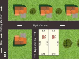 bán 2 lô đất tại Chương Mỹ diện tích 88,7m giá chỉ hơn 1 tỷ