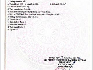 bán 50m đất TDP Ninh Sơn - TT Chúc Sơn giá chính chủ
